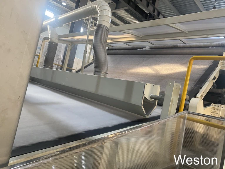 westons machine is making woodpulp spunlace process westons machine is making woodpulp spunlace process
