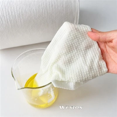 Material de viscosa Spunlace con patrón de cuadros